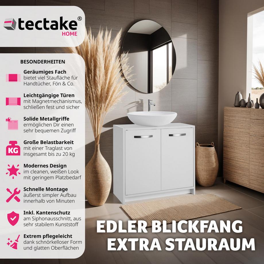 Tectake Mobiletto sotto lavabo Katalina Tanto spazio interno  