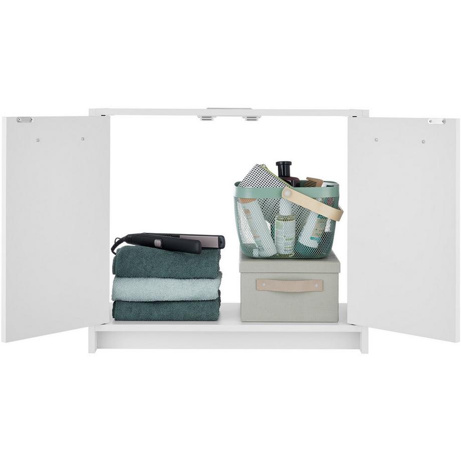 Tectake Waschbeckenunterschrank Katalina großer Stauraum Spanplatte und MDF-Platte  