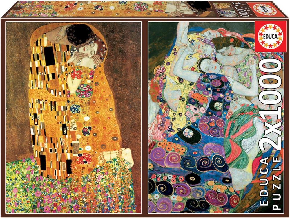 Image of - Klimt 2x1000 Teile Art Collection Puzzle