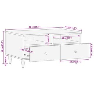 VidaXL Table basse bois  