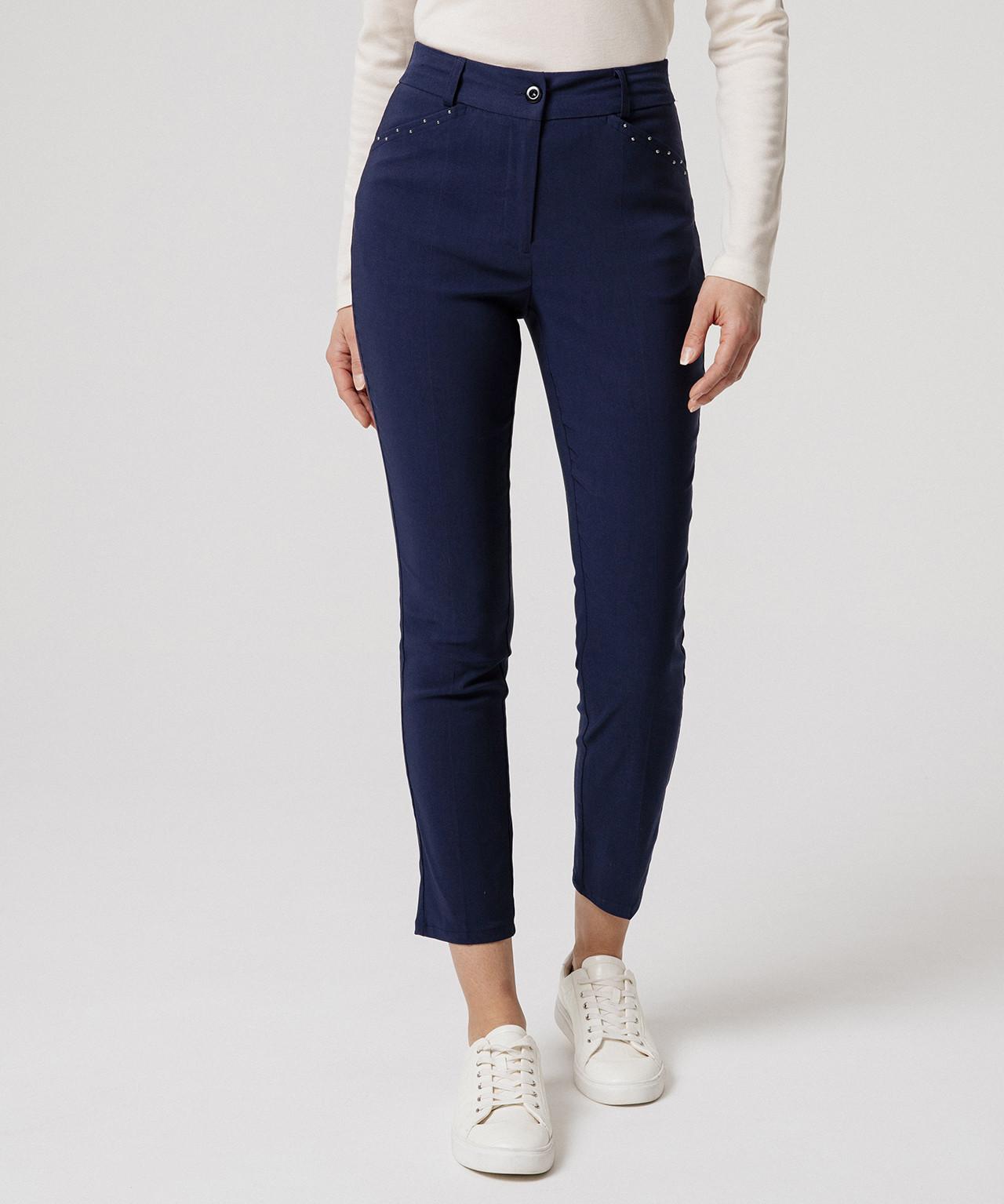 Image of 7/8-hose Aus Stretchgewebe. Damen Blau 40