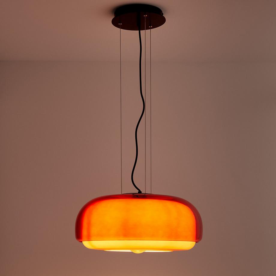 La Redoute Intérieurs Suspension en verre coloré Ø45 cm  