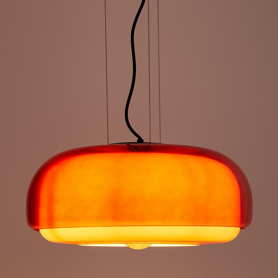 La Redoute Intérieurs Suspension en verre coloré Ø45 cm  