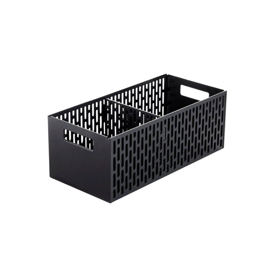 TOWER Aufbewahrungskorb mit flexiblen Fächern   Schwarz