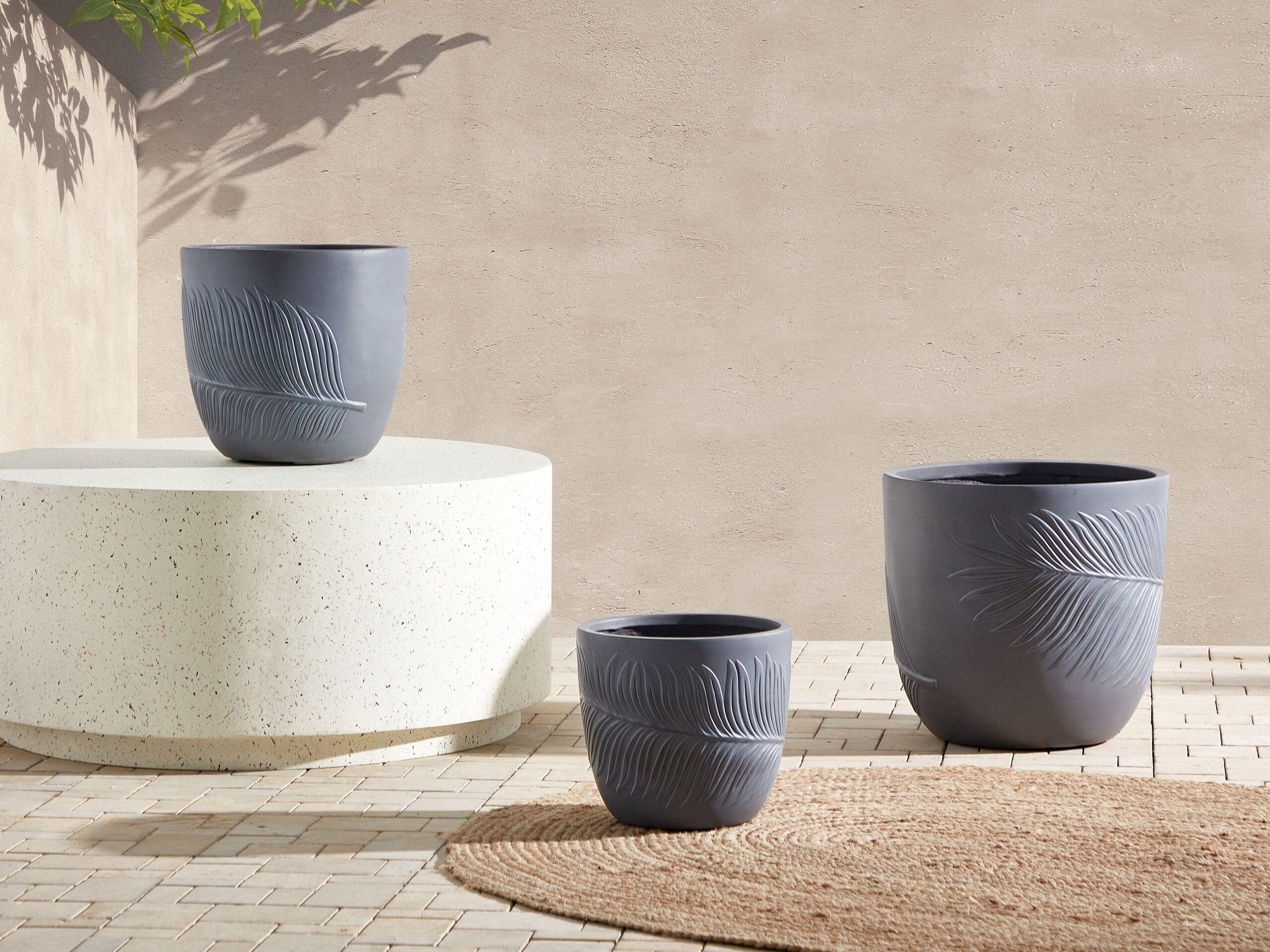 Beliani Cache-pot en Fibre d'argile Traditionnel FTERO  