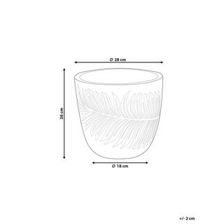 Beliani Blumenkübel aus Lehm-Faser-Mischung Klassisch FTERO  