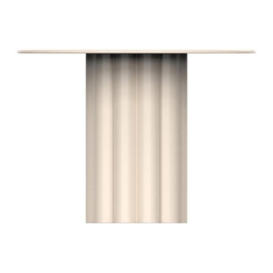 Vente-unique Table d'appoint en métal - Crème - WODOLI  