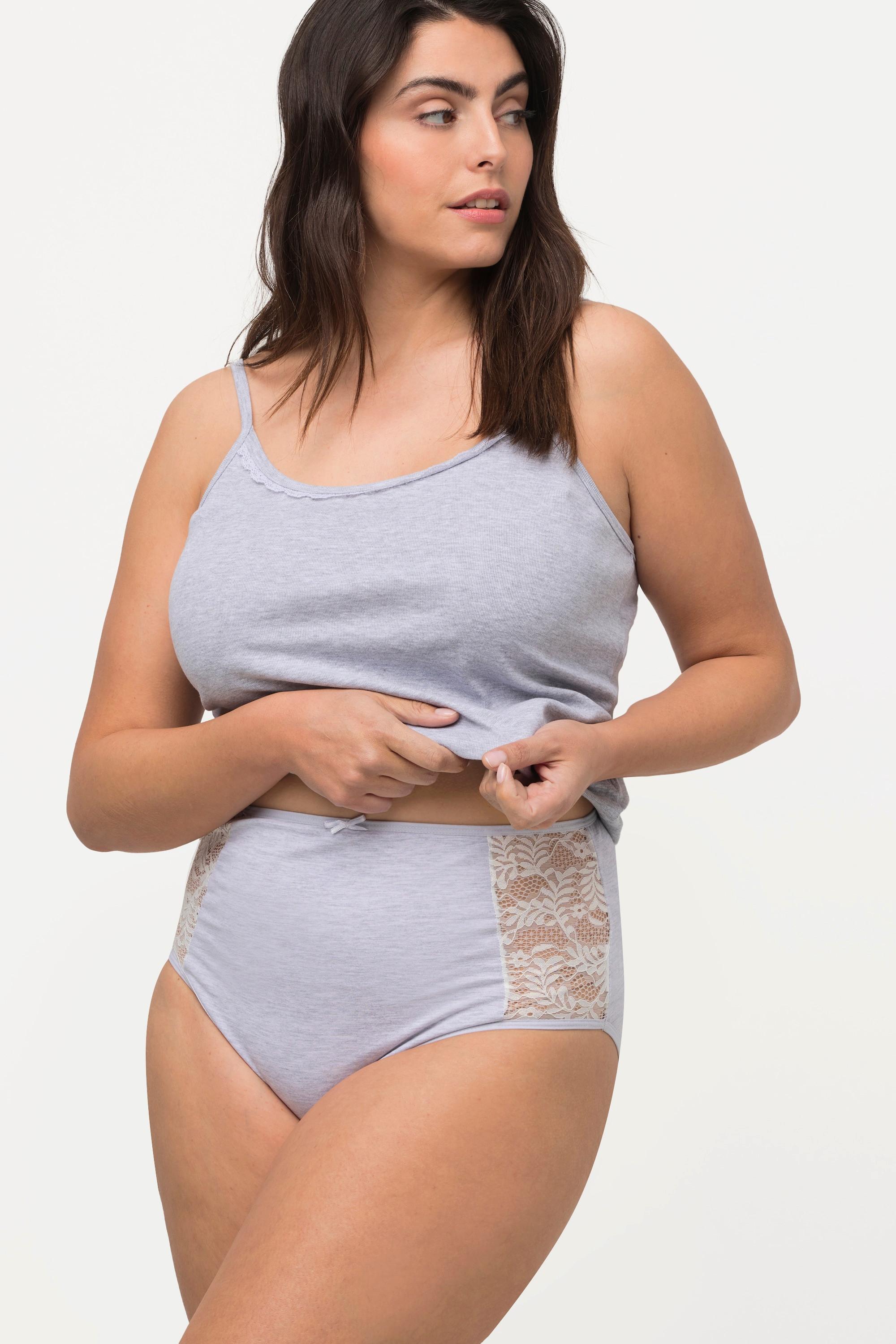 Ulla Popken Culottes Maxi Lot de 3 Dentelle Latérale  