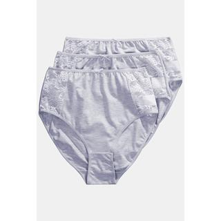 Ulla Popken Culottes Maxi Lot de 3 Dentelle Latérale  