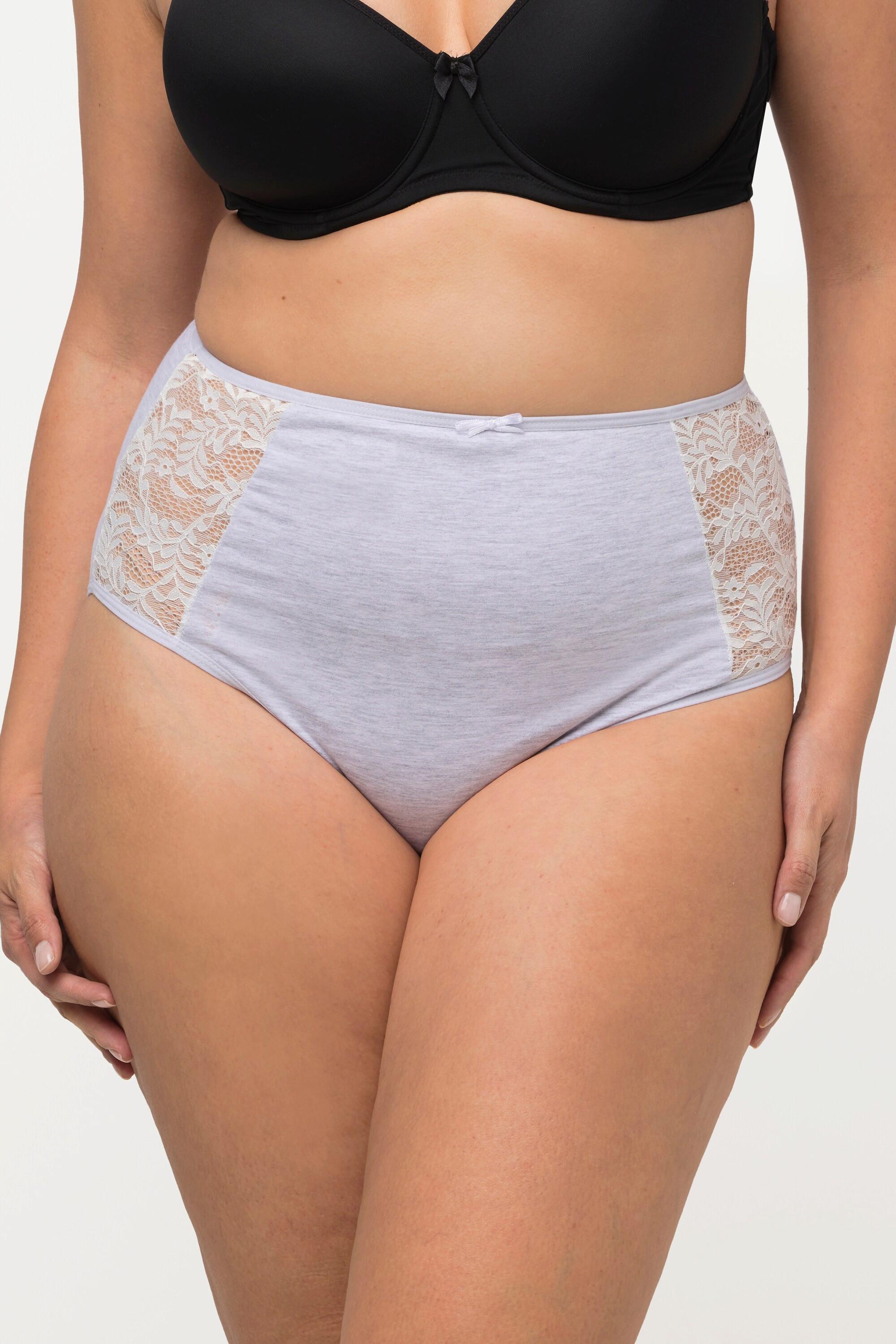 Ulla Popken Culottes Maxi Lot de 3 Dentelle Latérale  