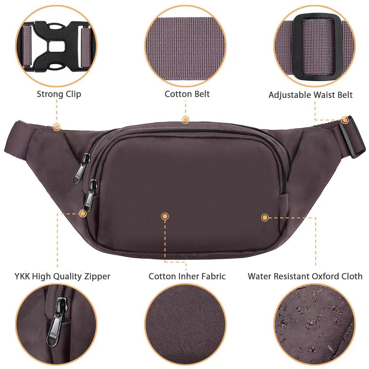Only-bags.store Wasserdichte Gürteltasche mit grossem Fassungsvermögen  