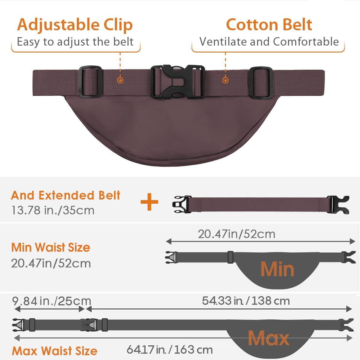 Only-bags.store Wasserdichte Gürteltasche mit grossem Fassungsvermögen  