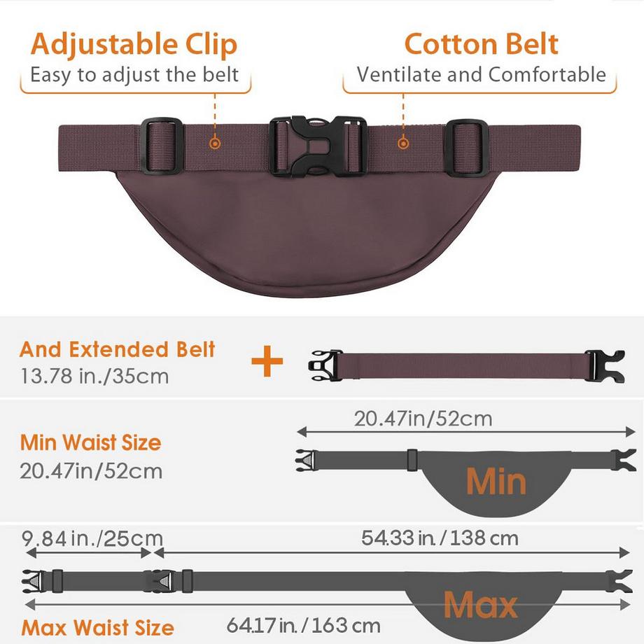 Only-bags.store Marsupio impermeabile di grande capacità  