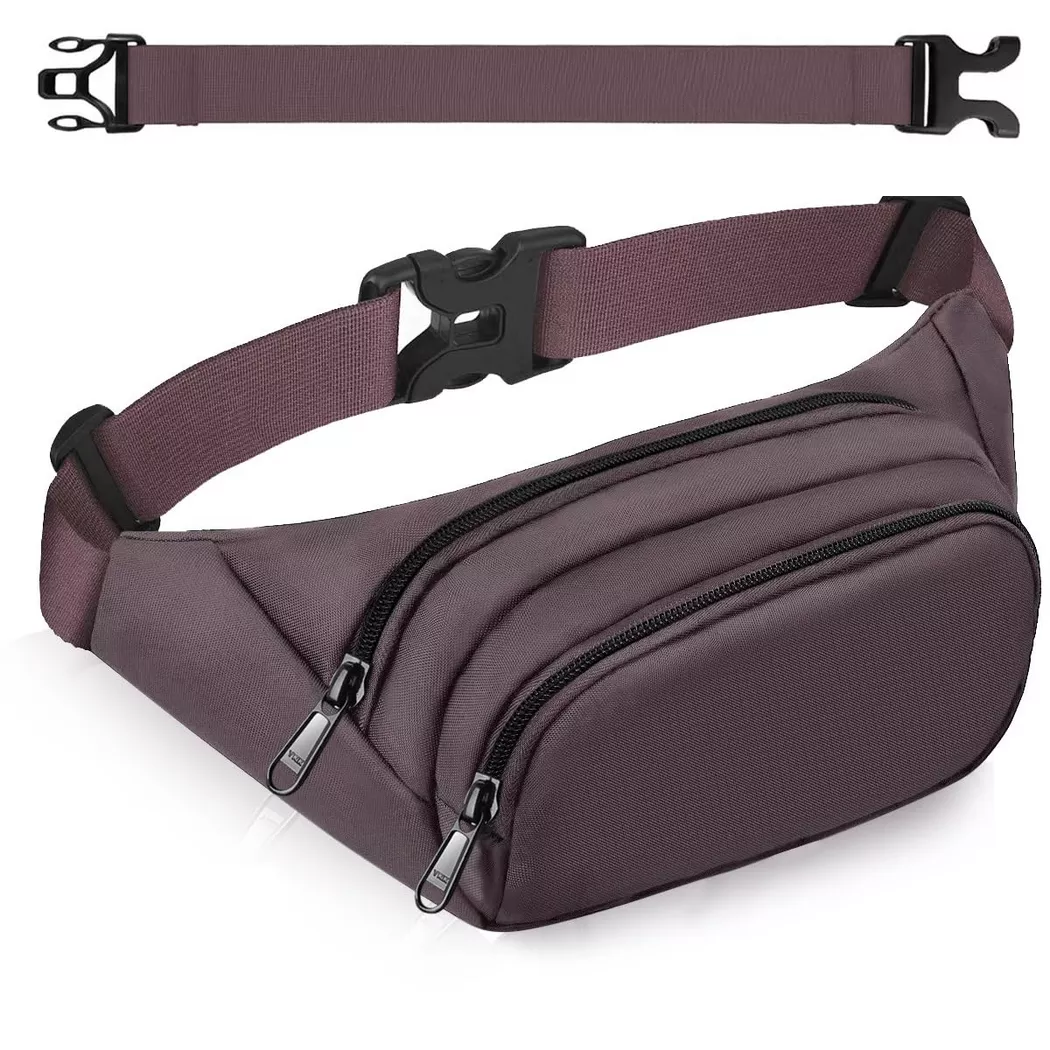 Only-bags.store - Gürtel Wasserdichte Gürteltasche mit großem Fassungsvermögen, für Damen, Weinrot, Größe Onesize