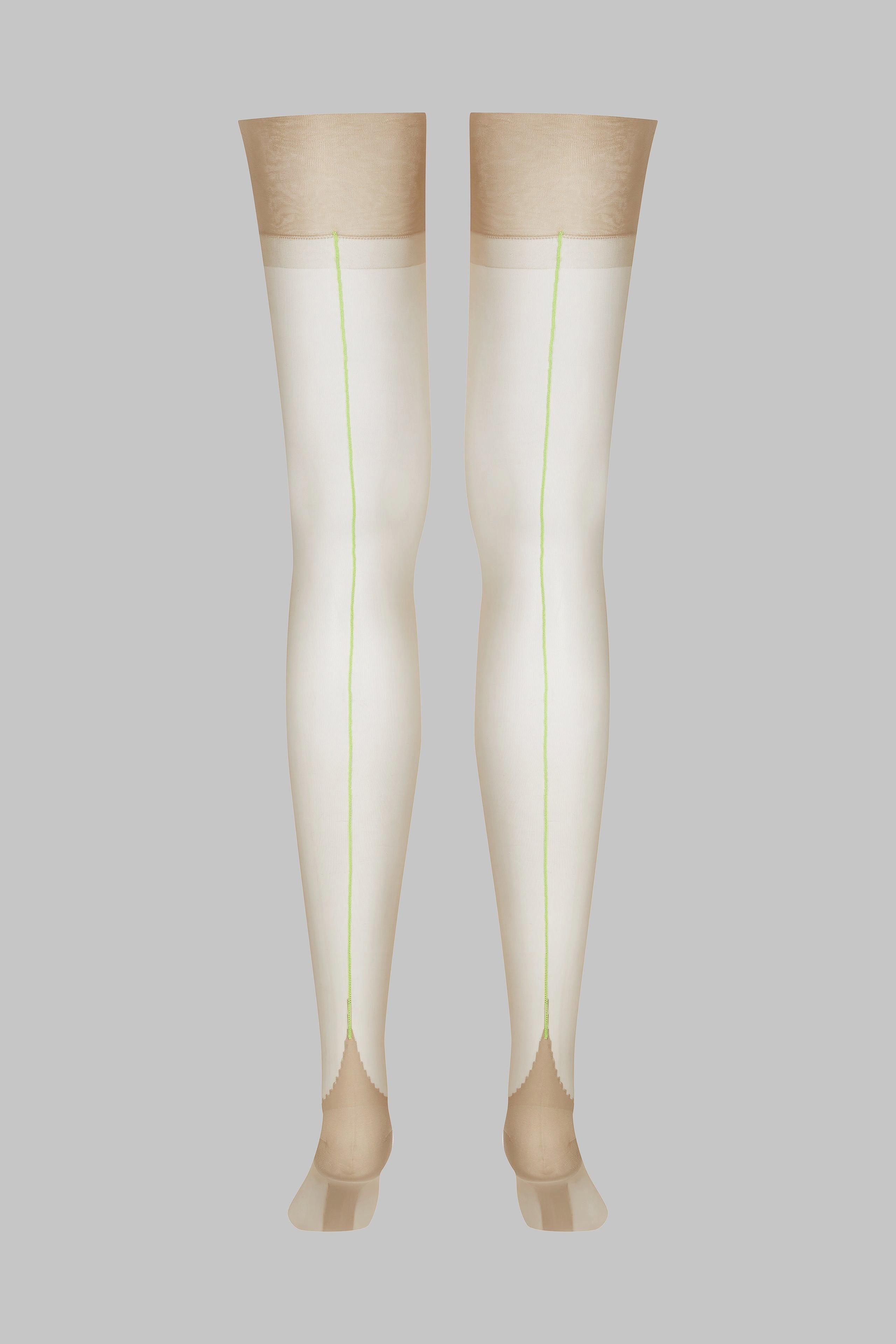Image of Nahtstrümpfe Mit Gerolltem Schnitt - 15d Damen Nude 3