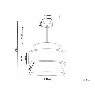 Beliani Lampadario en Tessuto Moderno LUYANO  