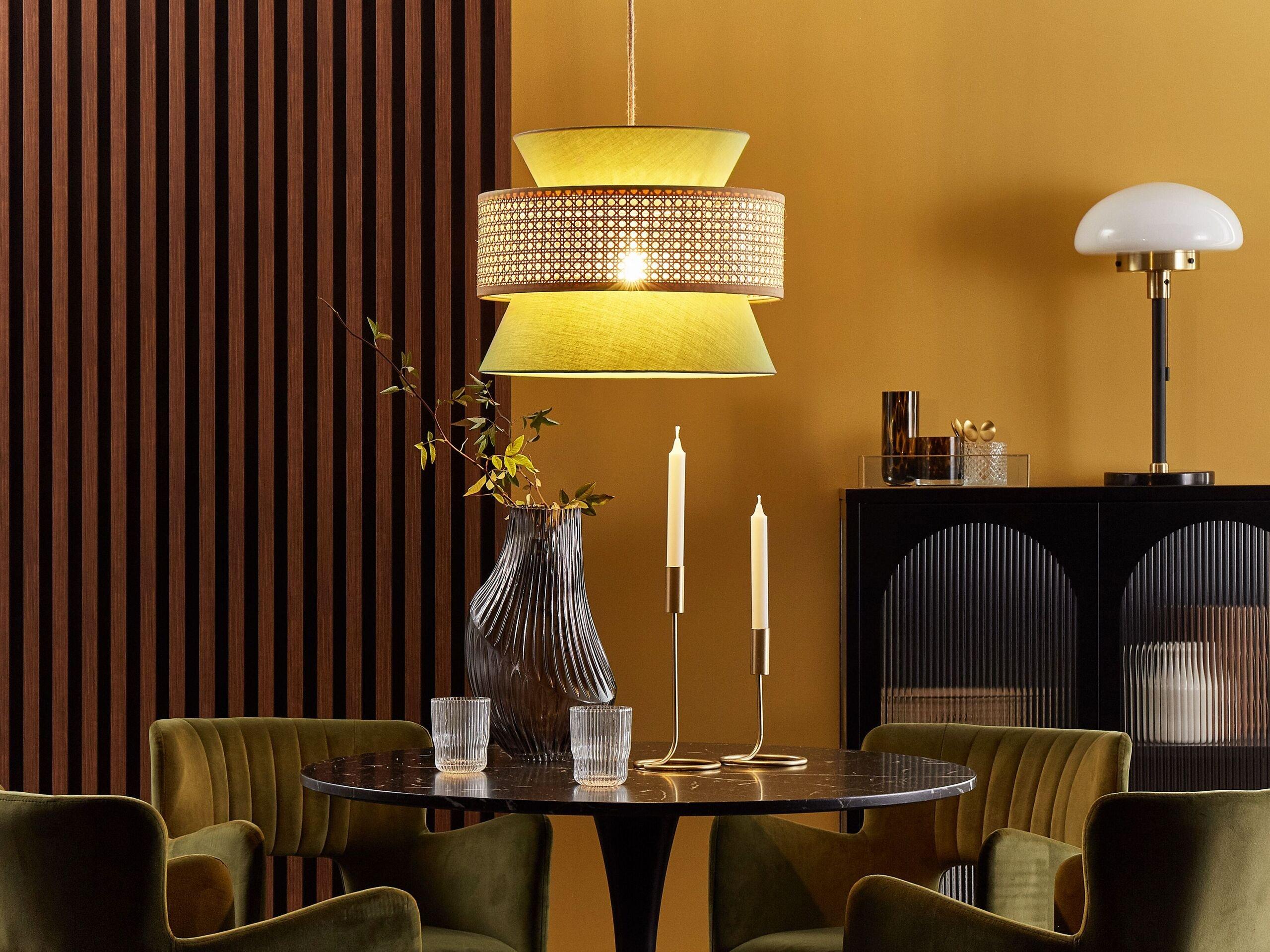 Beliani Lampadario en Tessuto Moderno LUYANO  