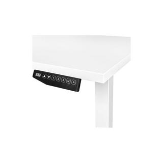 Contini Höhenverstellbarer Bürotisch 1.6x0.8m weiss / Gestell weiss RAL9016  