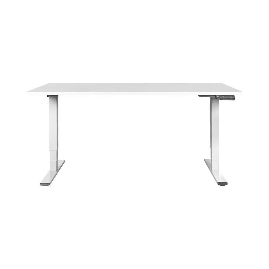 Contini Höhenverstellbarer Bürotisch 1.6x0.8m weiss / Gestell weiss RAL9016  