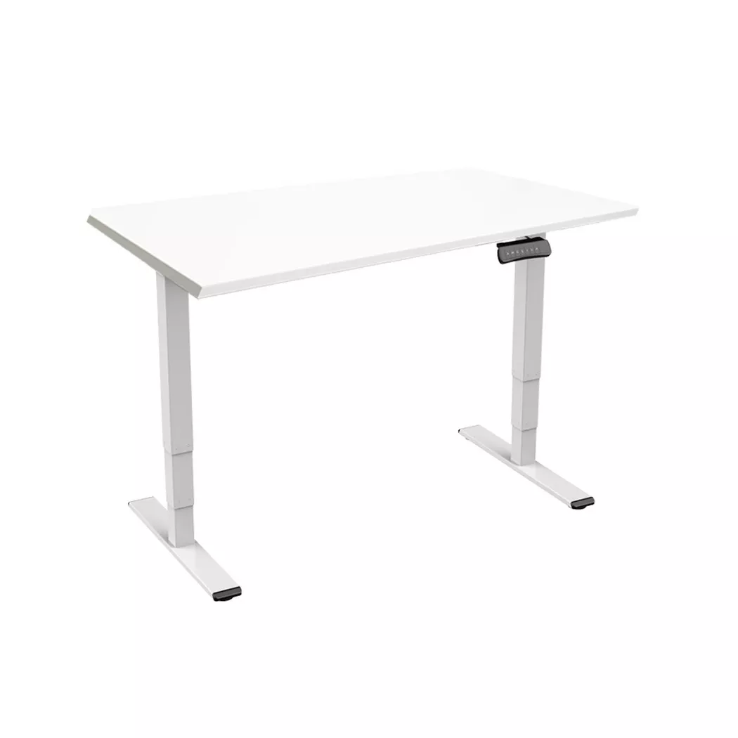 Schreibtisch "Contini RAL 9016 45444 x 0.8 m Weiss mit Weisser Tischplatte"