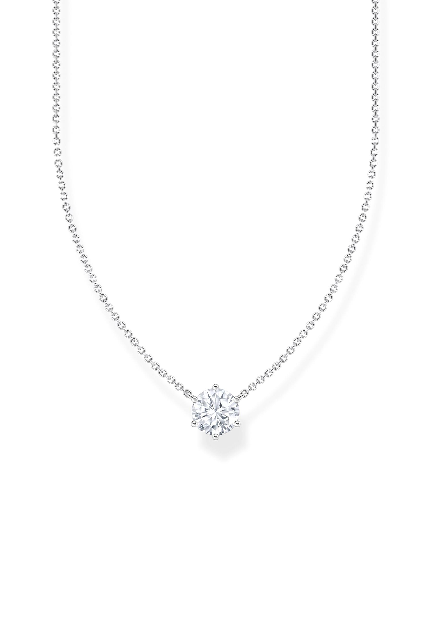 Image of Halskette Weißer Zirkonia Damen Silber ONE SIZE