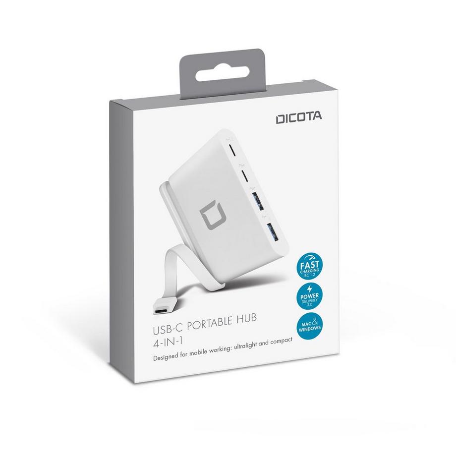 DICOTA  DICOTA USB-C Portable Hub 4-in-1 D31731 