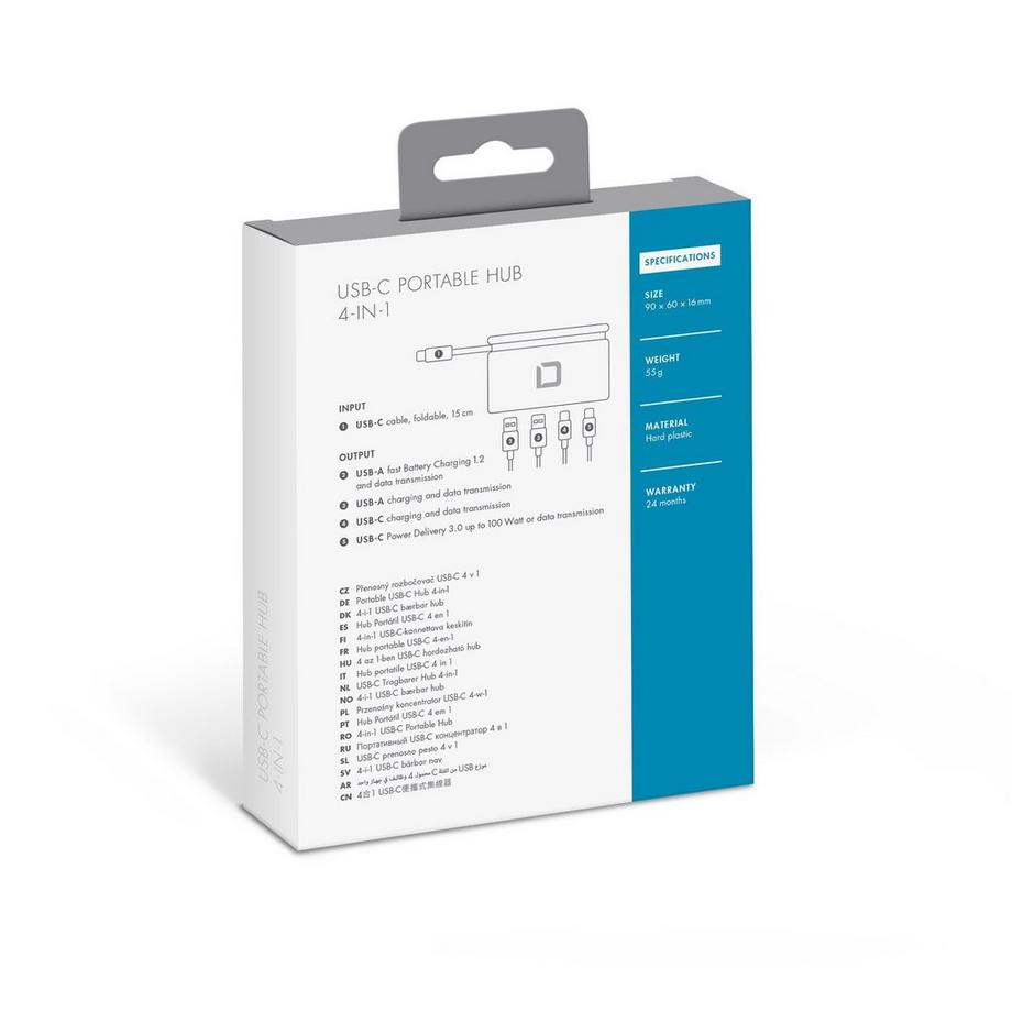 DICOTA  DICOTA USB-C Portable Hub 4-in-1 D31731 