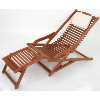 mutoni Chaise longue de jardin Alaska eucalyptus naturel  