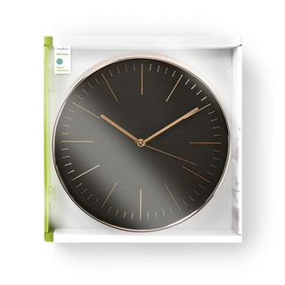 Nedis Horloge murale | Diamètre : 300 mm | Plastique | Rose Gold / Black  