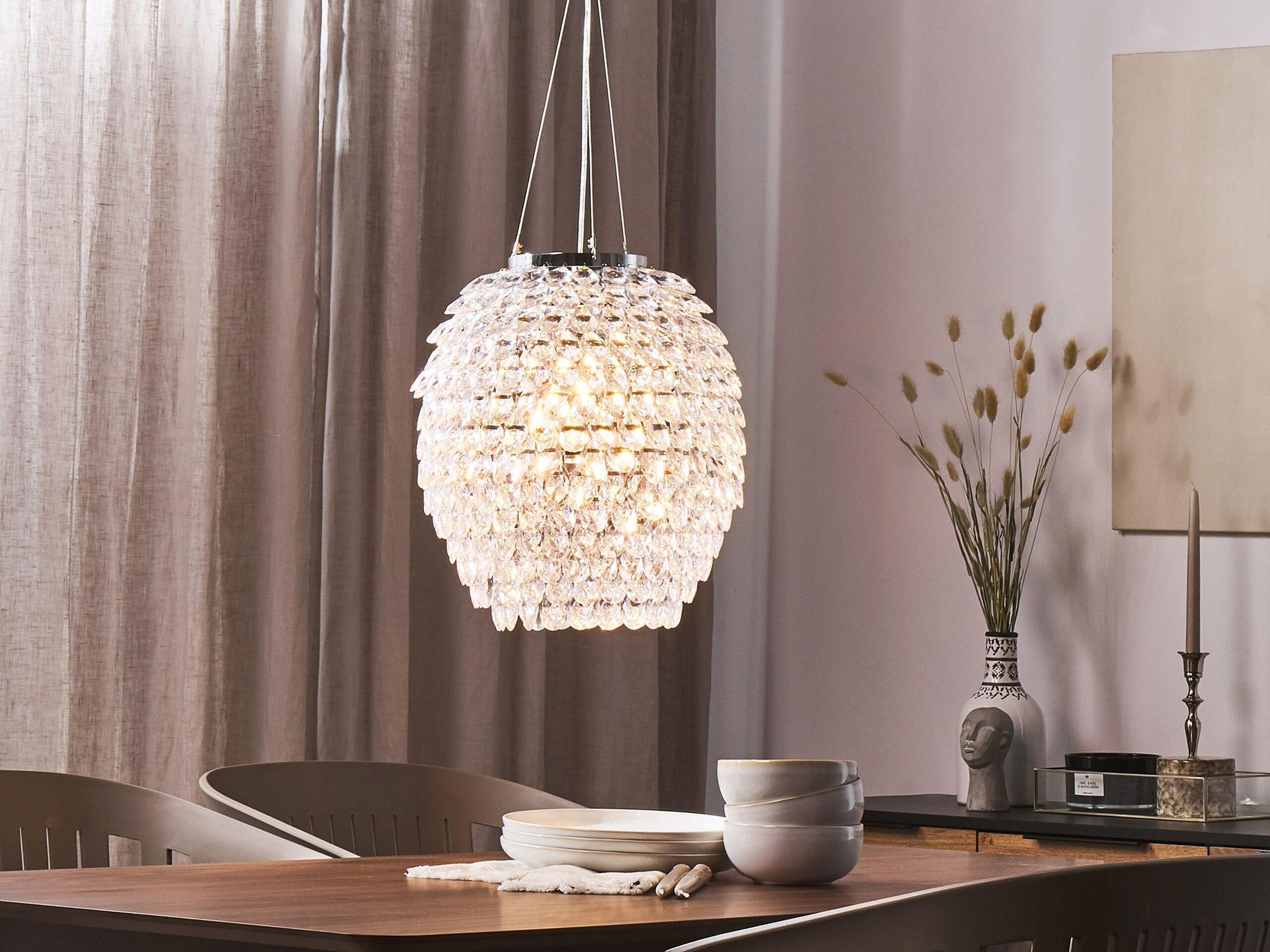 Beliani Lampe suspension en Plexiglass Moderne SAUER  