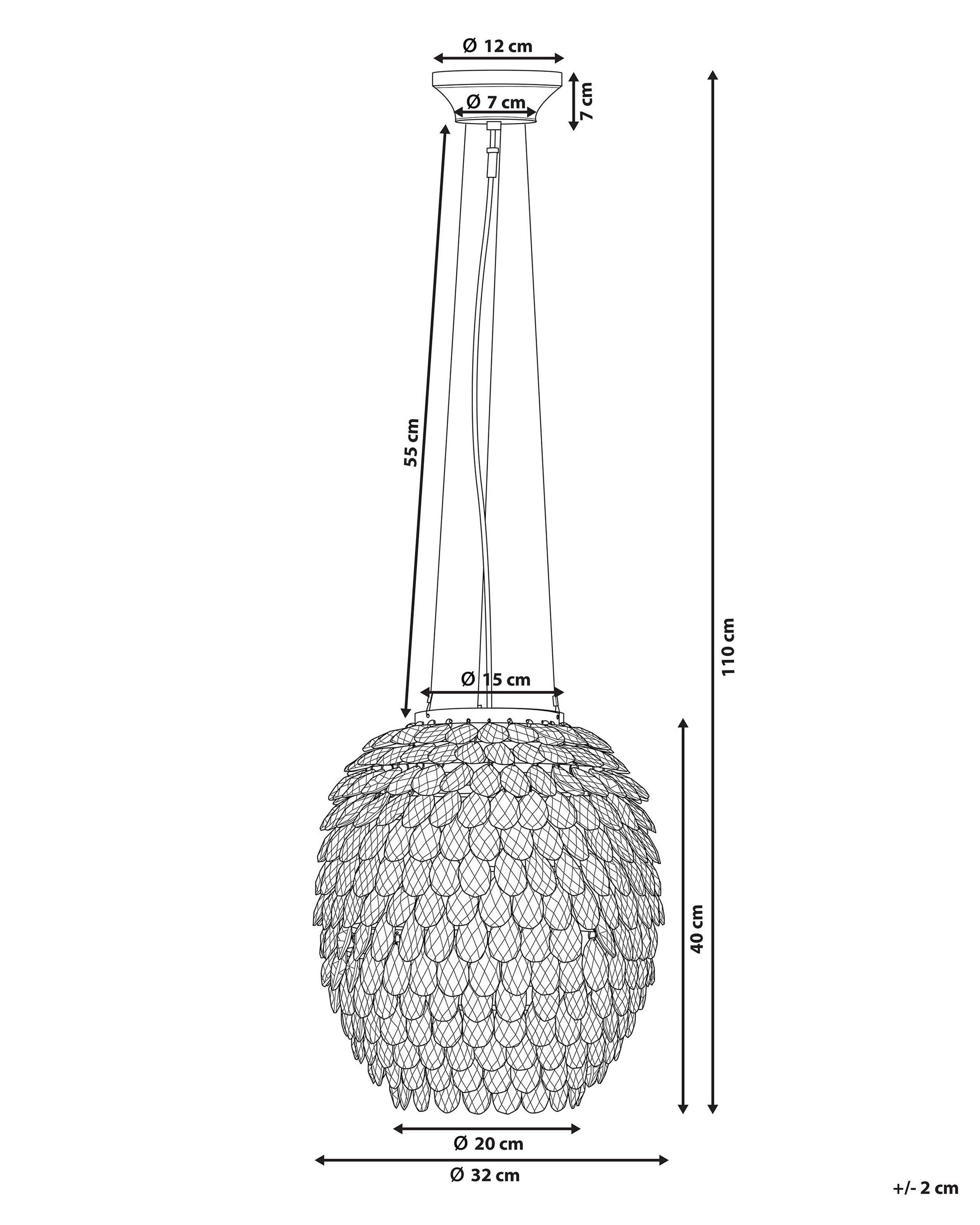 Beliani Lampe suspension en Plexiglass Glamour SAUER  