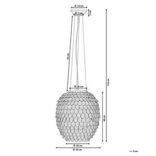 Beliani Lampe suspension en Plexiglass Glamour SAUER  