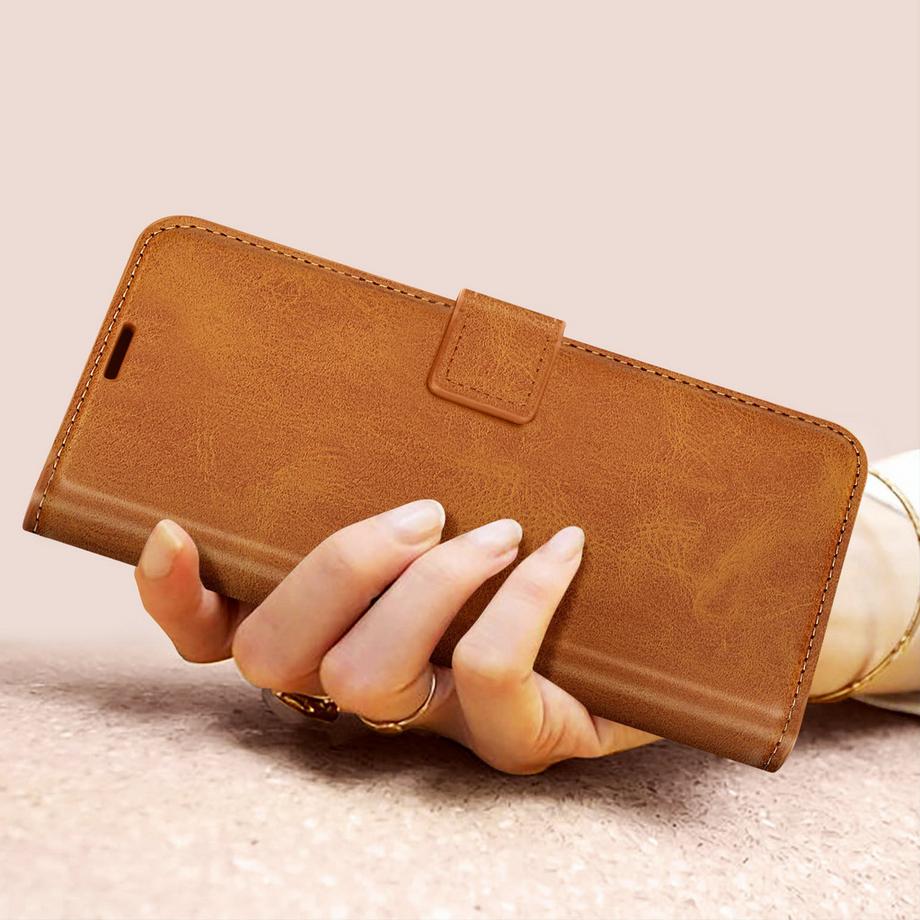 Avizar  Étui Galaxy A25 5G Support Marron Clair 