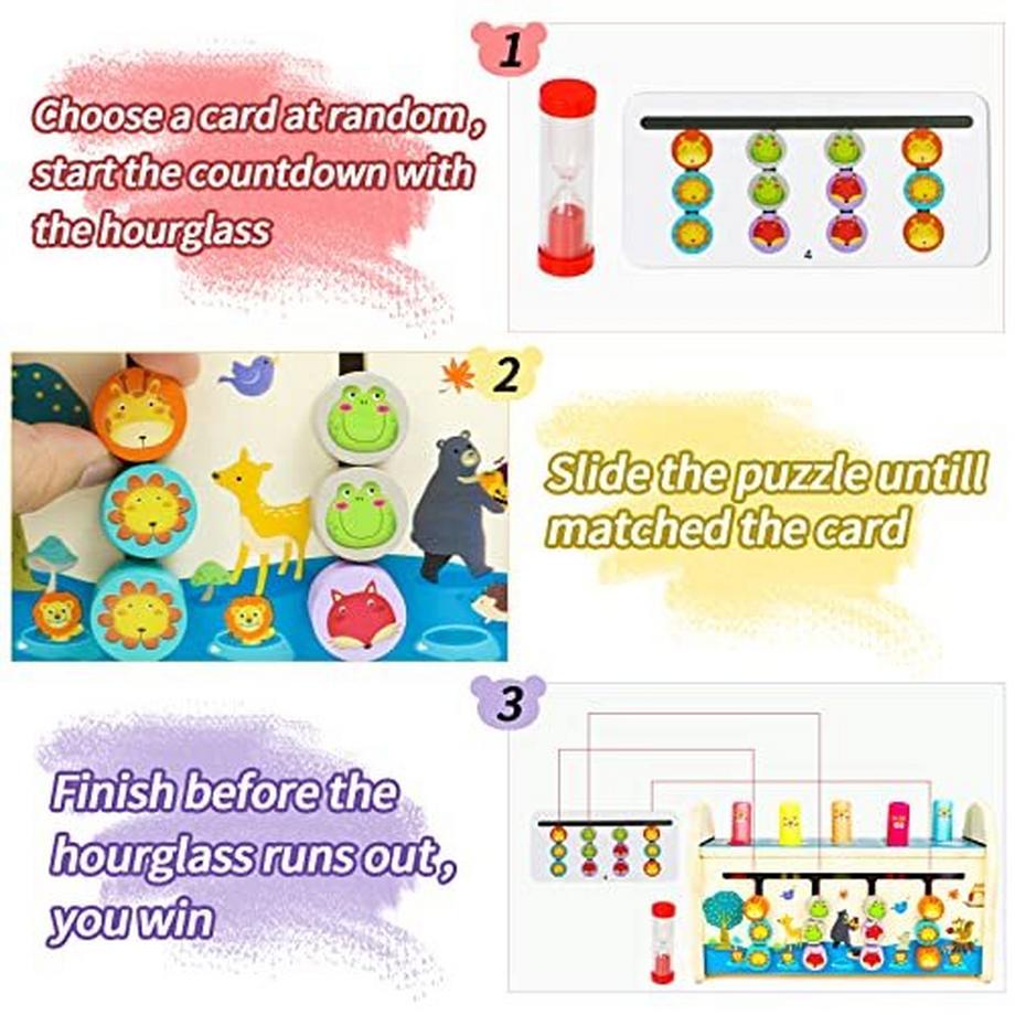 Activity-board  4-In-1 Holzspielzeug Klopfbank Kinderspielzeug Hämmerchenspiel 