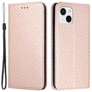 Cover-Discount  iPhone 15 Plus - Custodia Flip Carbon Look 