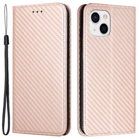 Cover-Discount  iPhone 15 Plus - Custodia Flip Carbon Look 