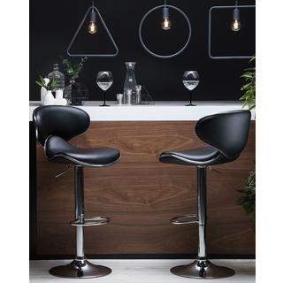 Beliani Lot de 2 tabourets de bar en Cuir PU Moderne CONWAY  