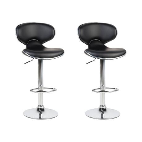 Beliani Lot de 2 tabourets de bar en Cuir PU Moderne CONWAY  