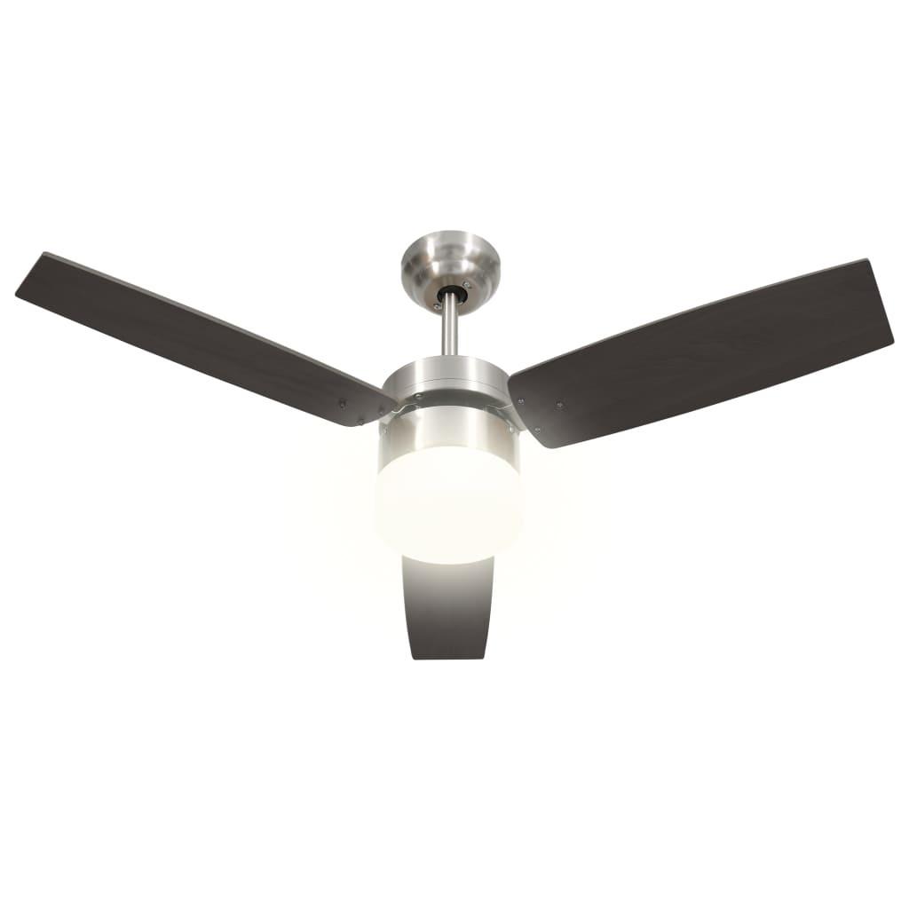 VidaXL Ventilateur de plafond chrome  