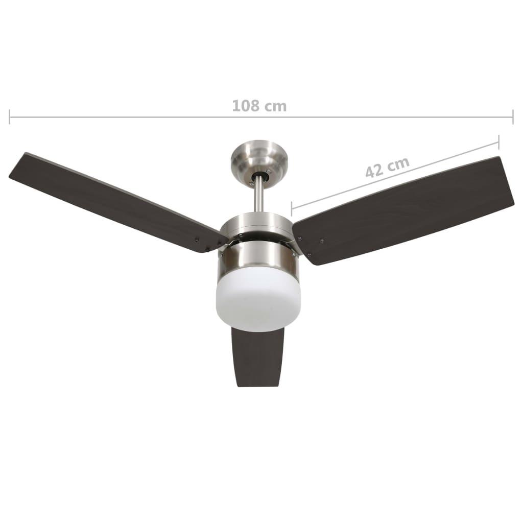 VidaXL Ventilateur de plafond chrome  