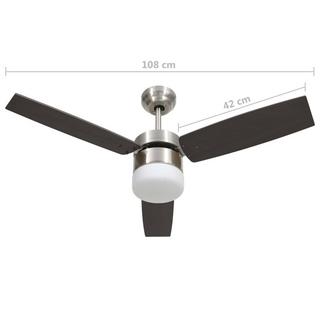 VidaXL Ventilateur de plafond chrome  