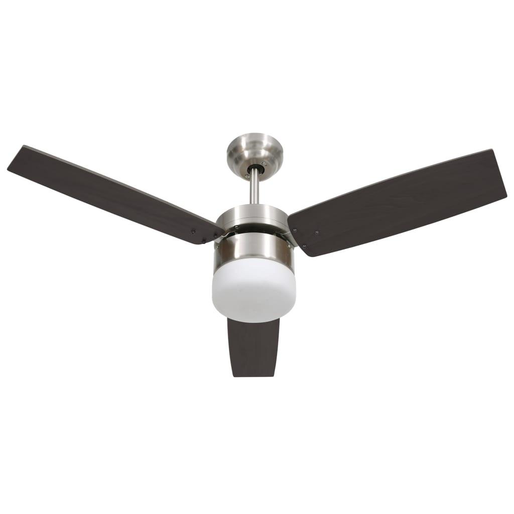 VidaXL Ventilateur de plafond chrome  