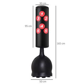 Northio  Boxsack Freistehender Boxsack 165 Cm Für Erwachsene, Heavy Duty Mit Saugnapf-Basis, Schwarz, Ideal Für Profis & Anfänger 