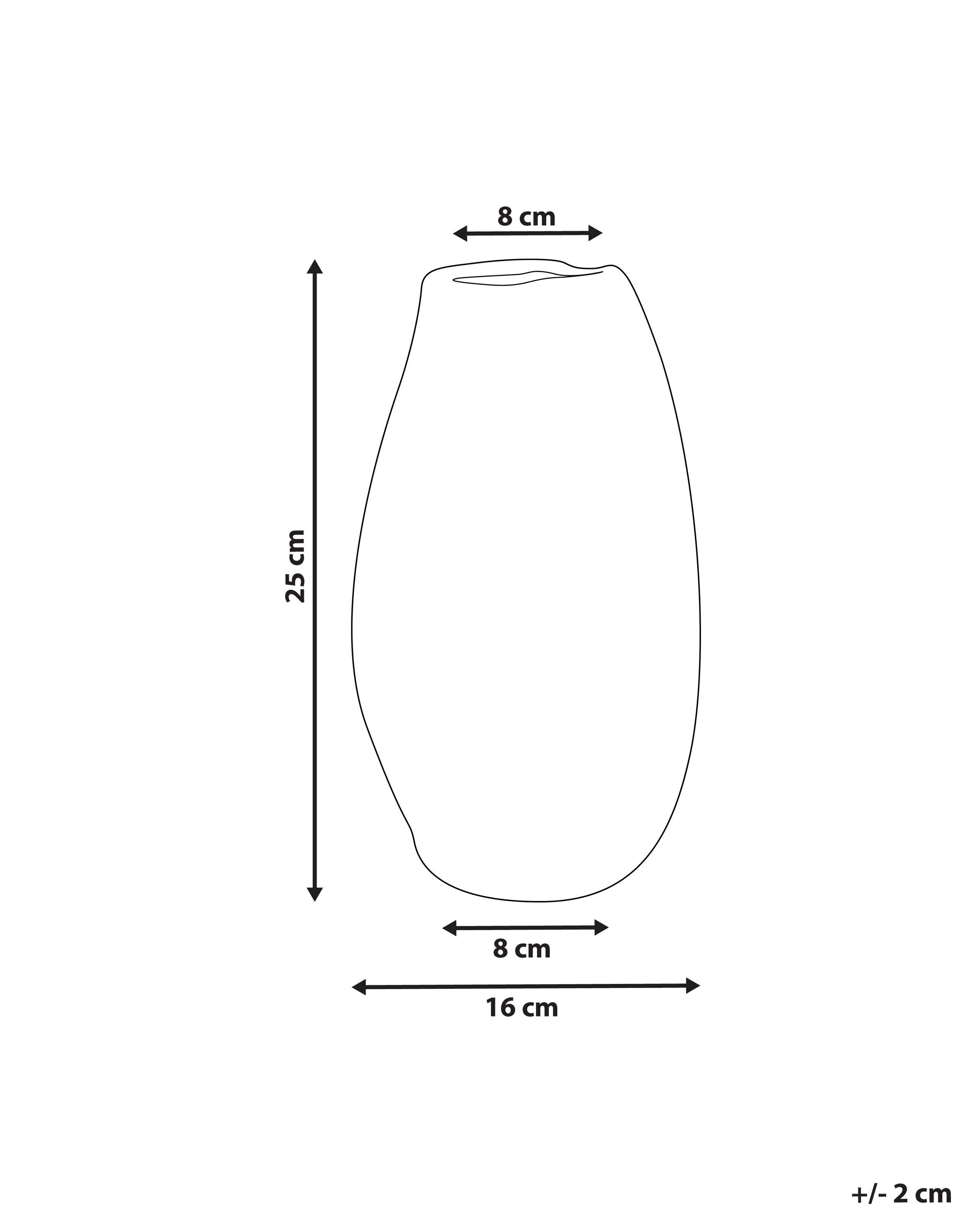 Beliani Vase à fleurs en Grès Moderne BATOIDEA  