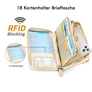 Only-bags.store Portafoglio Piccolo Scomparti Carte di Credito Tasca Telefono con Cerniera 2 Cinghie  