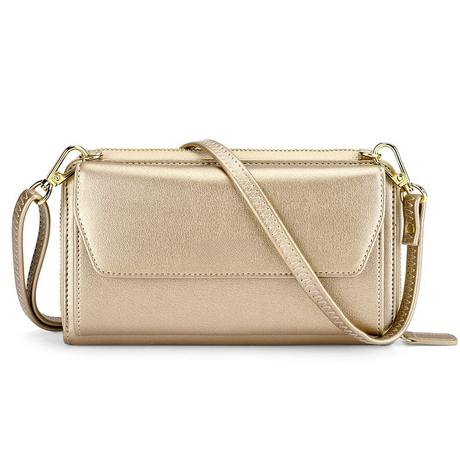 Only-bags.store Portafoglio Piccolo Scomparti Carte di Credito Tasca Telefono con Cerniera 2 Cinghie  