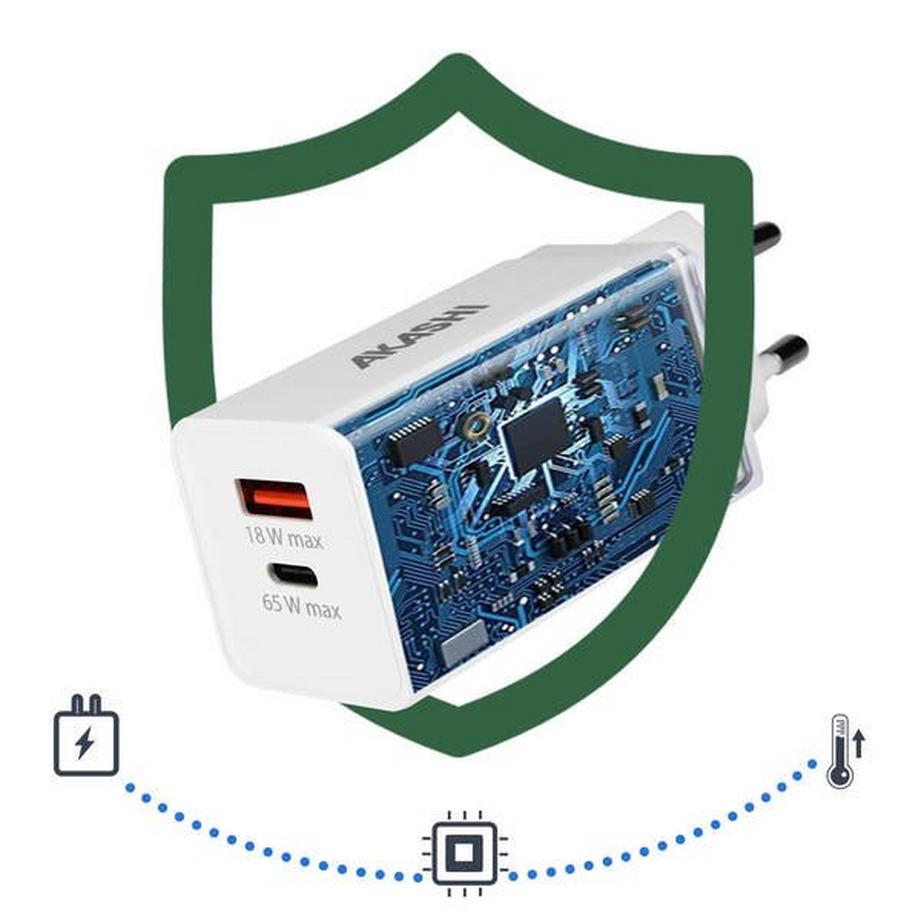 Akashi  Chargeur USB-C / USB 83W + Câble USB-C 