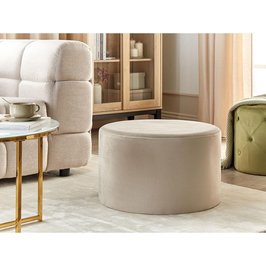Beliani Pouf en Velours Glamour MILLEN  