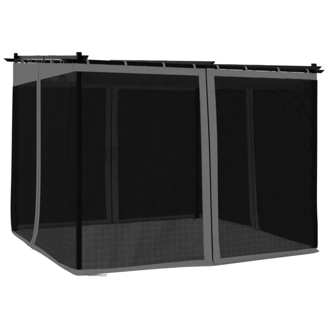 vidaXL Pavillon mit Netzwänden Anthrazit 3x3 m Stahl