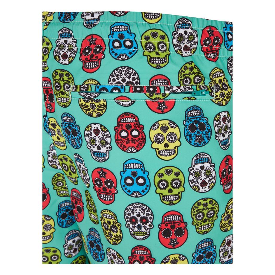 URBAN CLASSICS Badeshorts mit Totenkopfmuster  